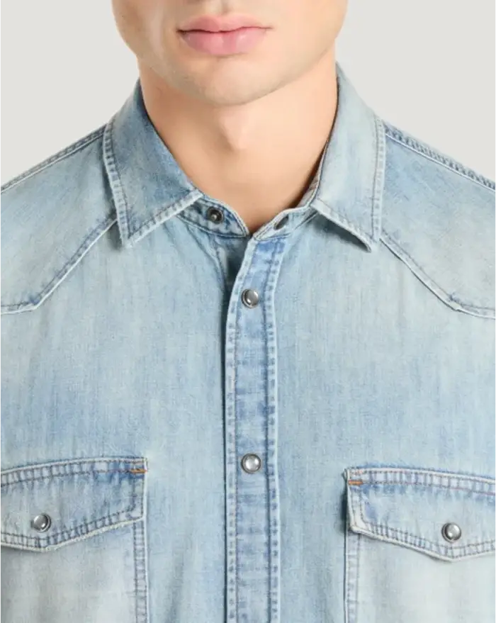 Pantaloni Torino Camicia in denim Sconti questo mese