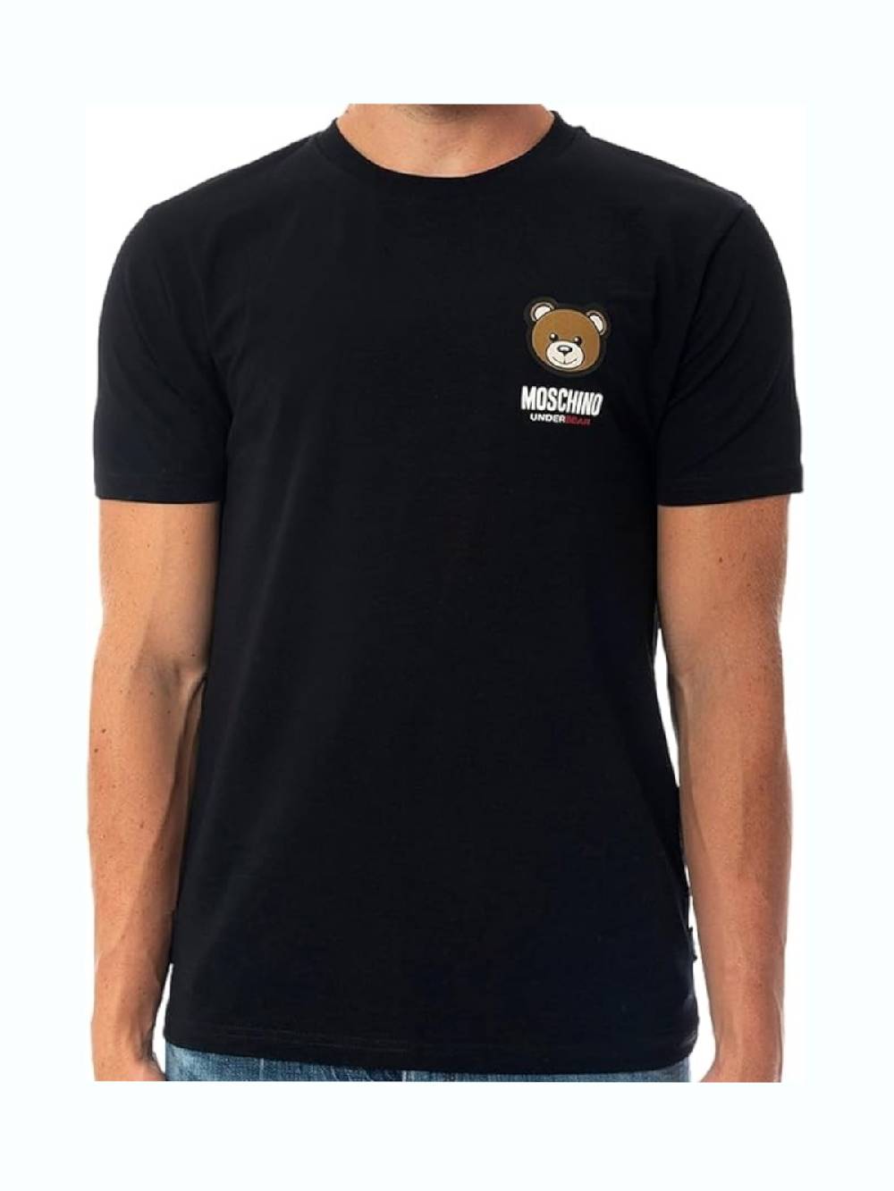 MOSCHINO T-SHIRT GIROCOLLO CON LOGO NERA 1V1A078844100555 SKU: 1V1A078844100555 Promozione