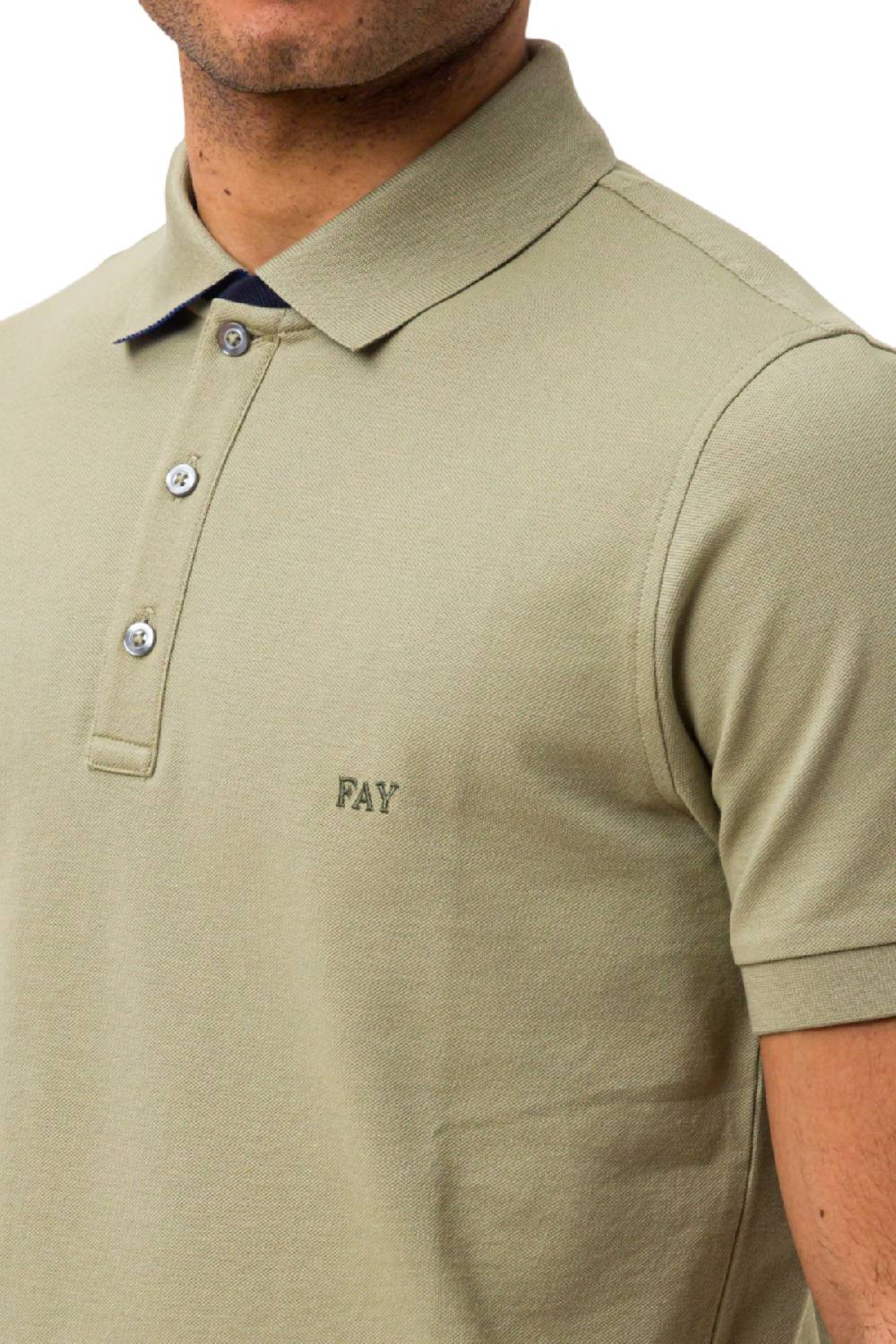 FAY POLO STRETCH VERDE SKU: NPMB248144STDWV419 Shopping Online