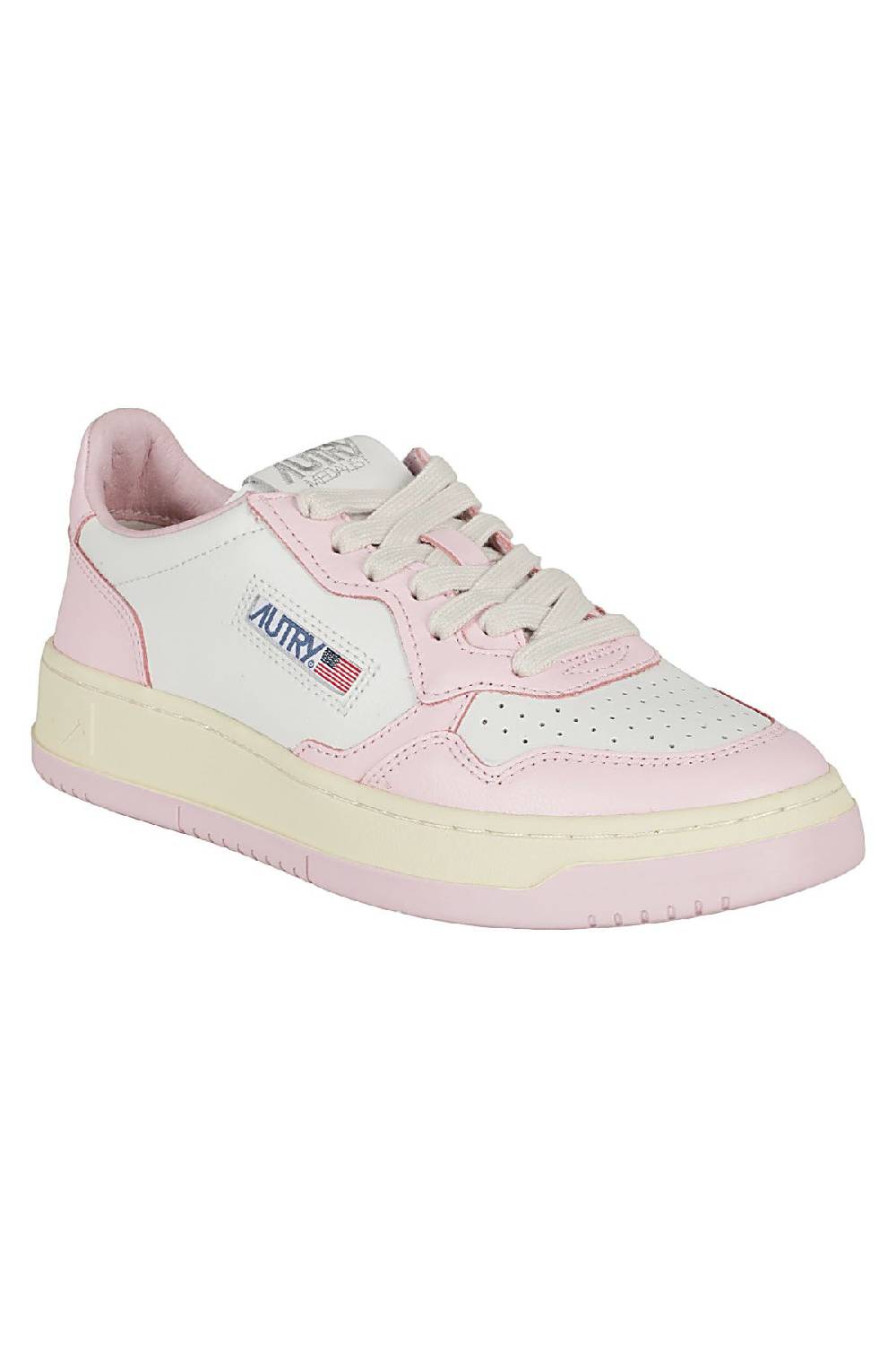 AUTRY Sneakers Medalist Low Bianco e Rosa Sottocosto