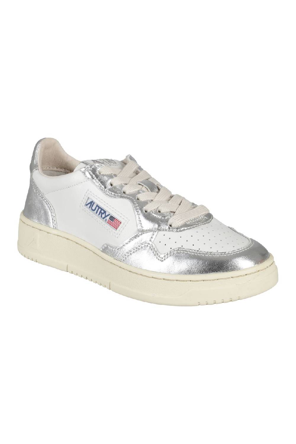 AUTRY Sneakers Medalist Low Women White Silver Convenienza