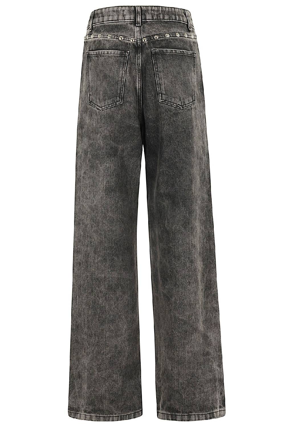 FEDERICA TOSI Jeans Borchiato Grigio Consegna Veloce