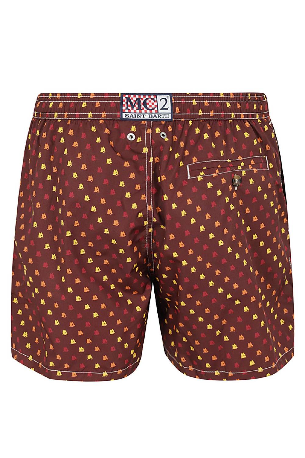 MC2 SAINT BARTH Costume Rosso Scuro Fantasia Prezzo Ridotto