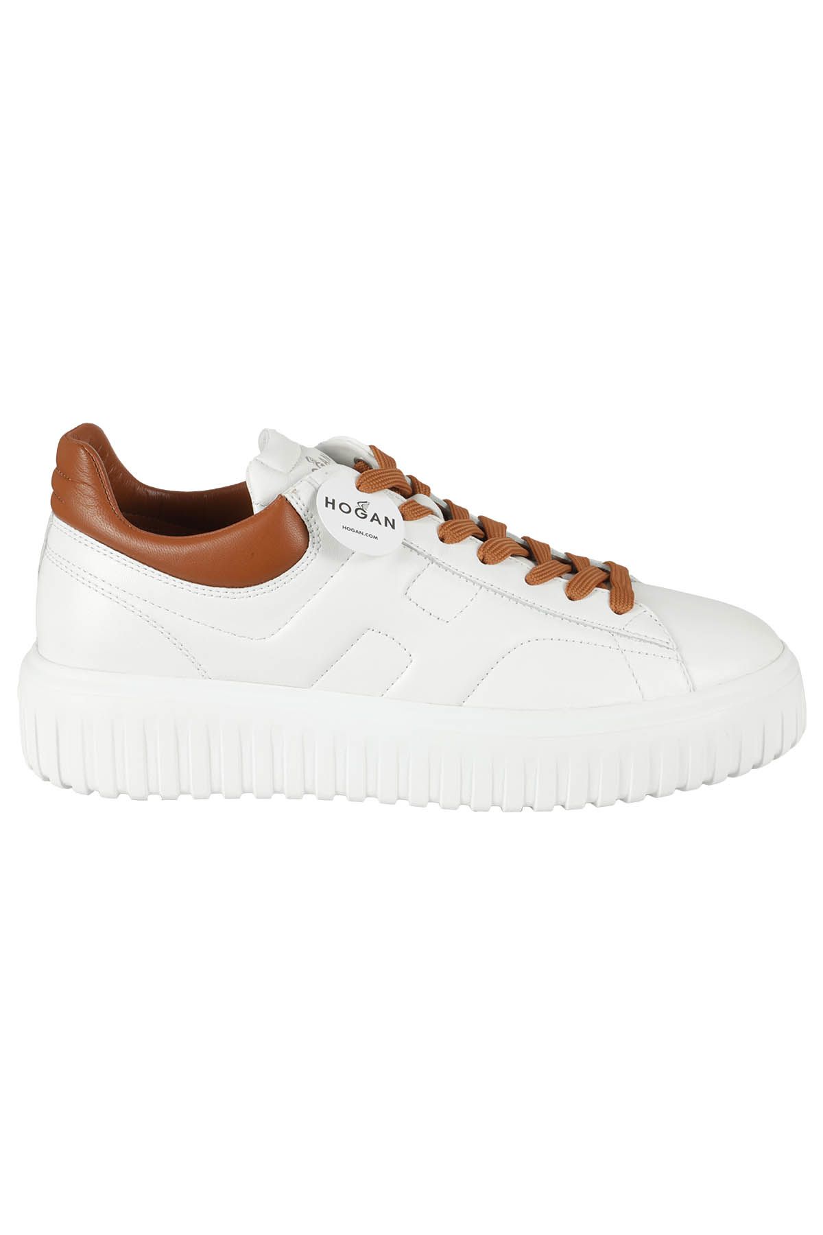 HOGAN Snekers H Stripes Allacciato Bianco Cuoio Vendite Flash