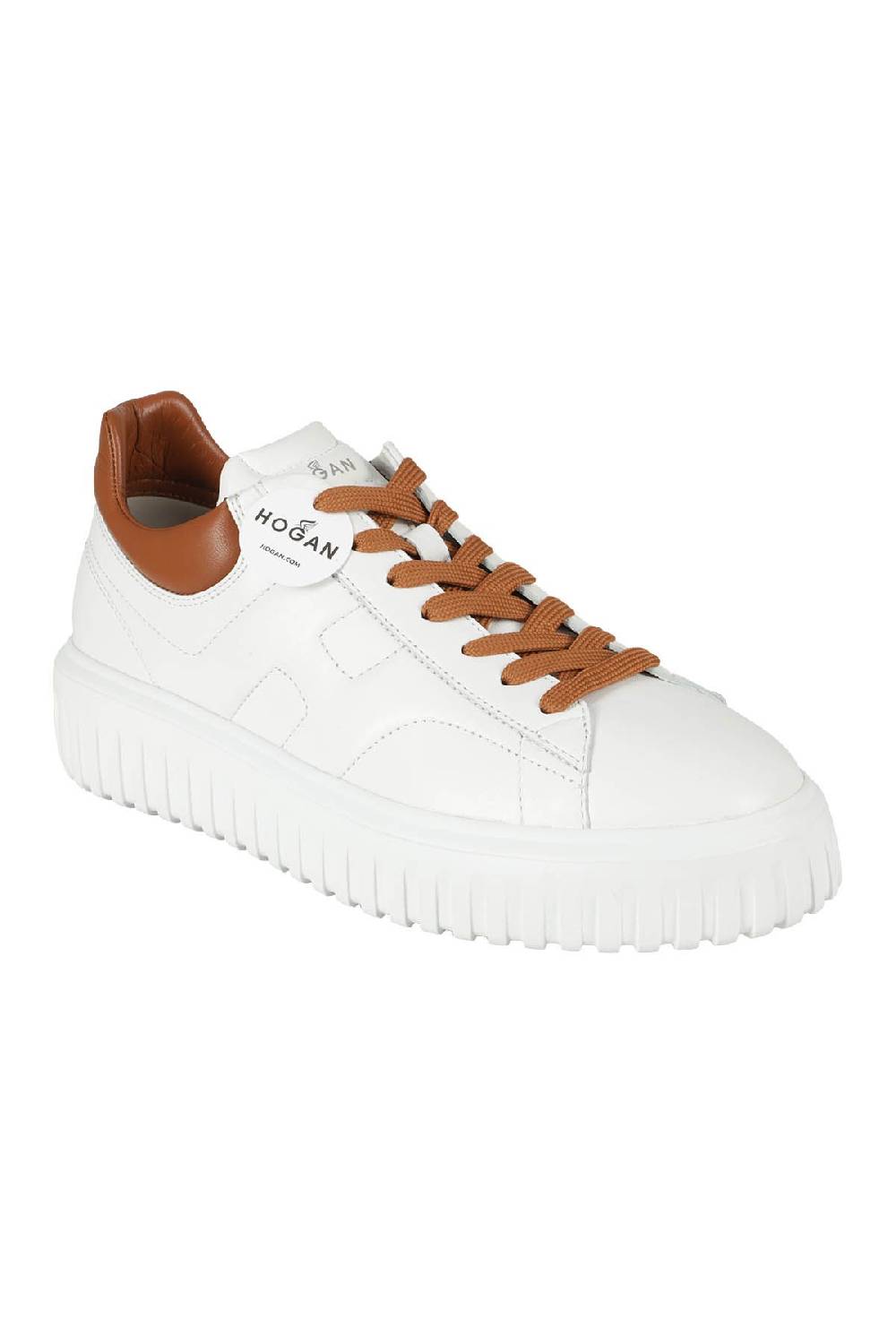 HOGAN Snekers H Stripes Allacciato Bianco Cuoio Vendite Flash