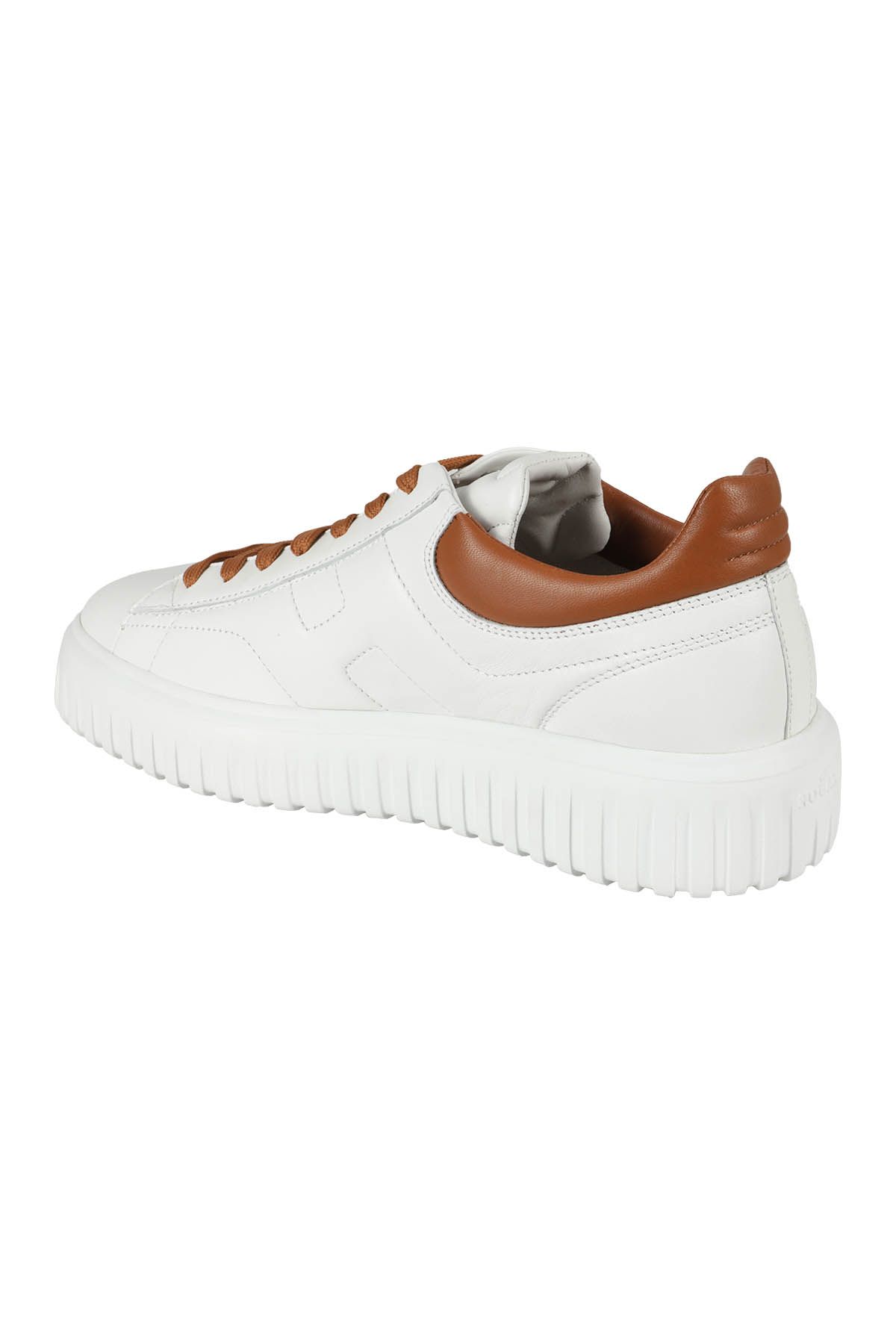 HOGAN Snekers H Stripes Allacciato Bianco Cuoio Vendite Flash