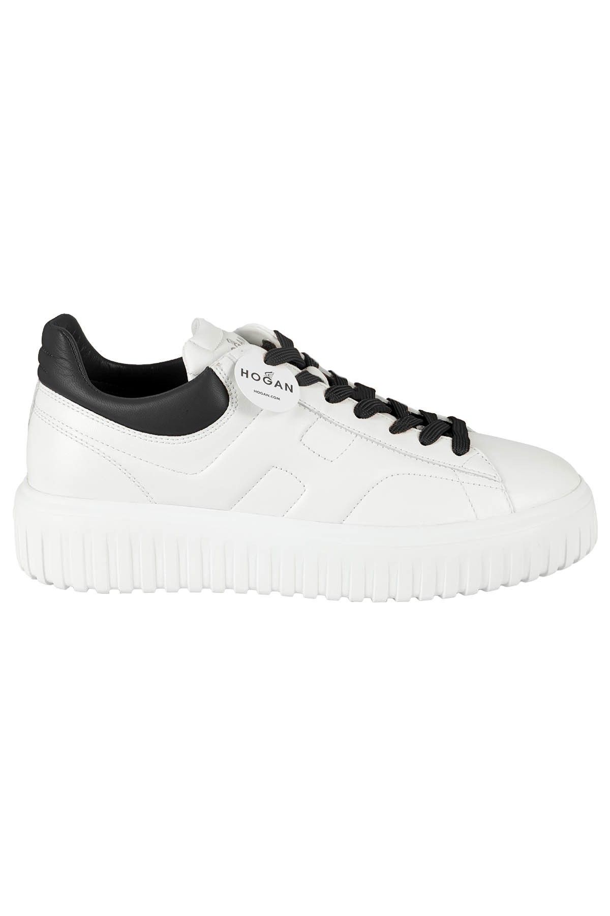 HOGAN Snekers H Stripes Allacciato Bianco Nero Negozio