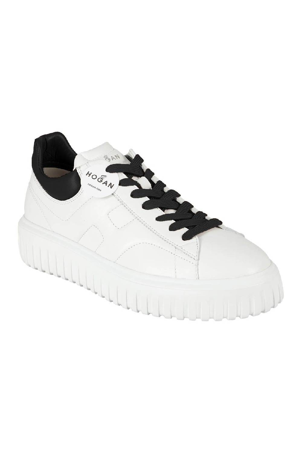 HOGAN Snekers H Stripes Allacciato Bianco Nero Negozio