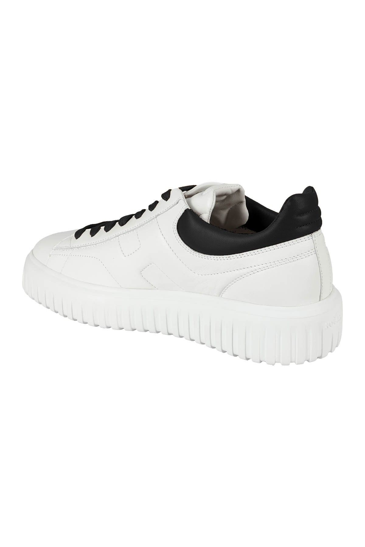 HOGAN Snekers H Stripes Allacciato Bianco Nero Negozio