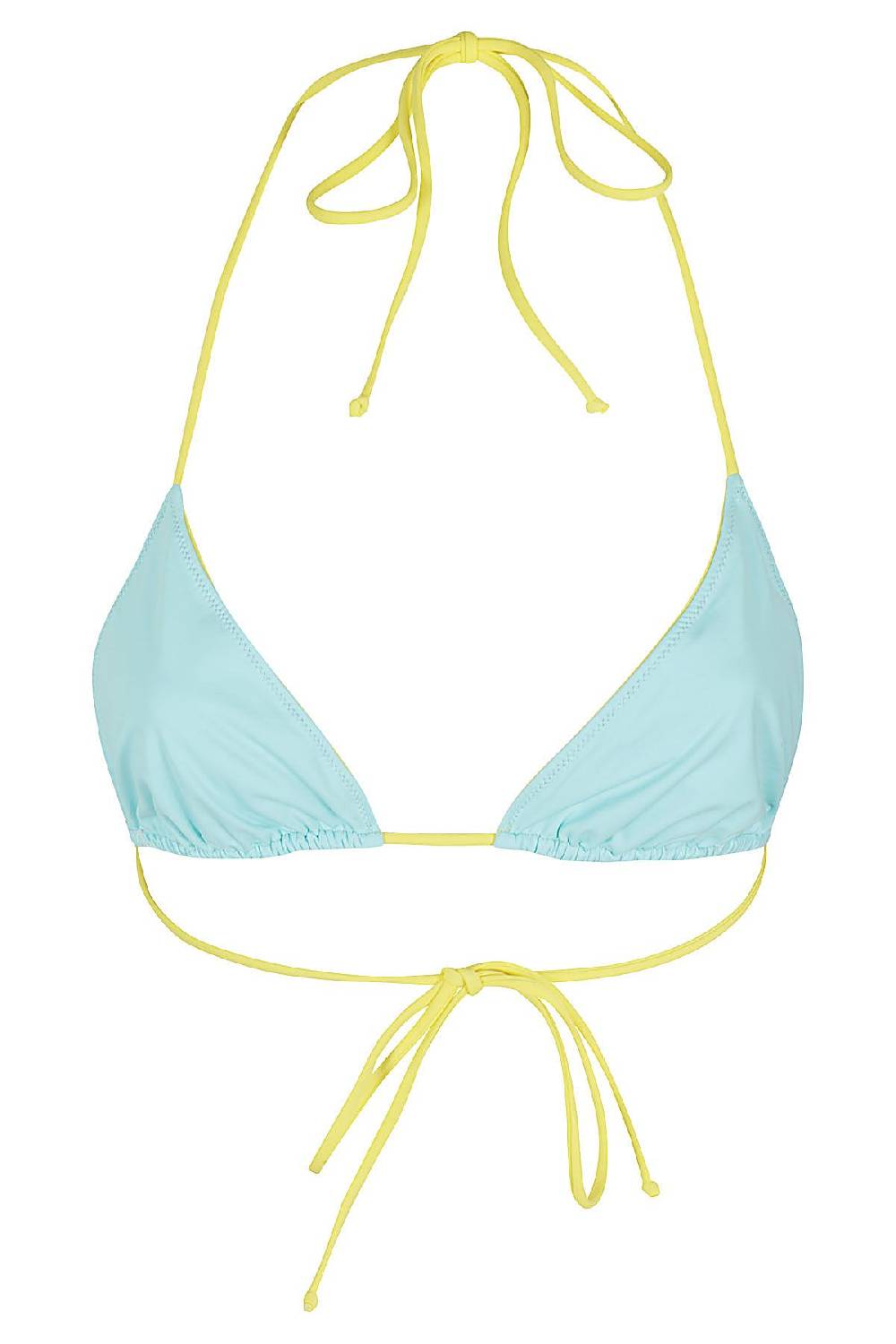MC2 SAINT BARTH Bikini Top Double Giallo e Azzurro Offerte
