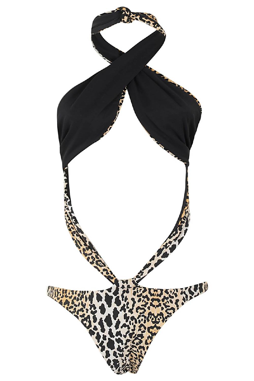 REINA OLGA Costume Trikini Showpony Leopard Vendita Calda