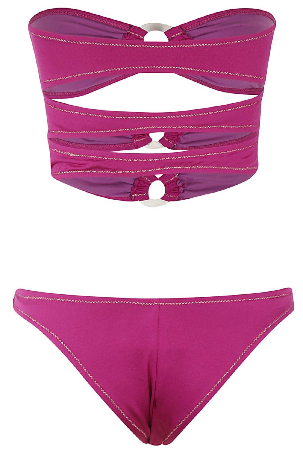 REINA OLGA Costume Bikini Bandeau Shiny Purple Moda