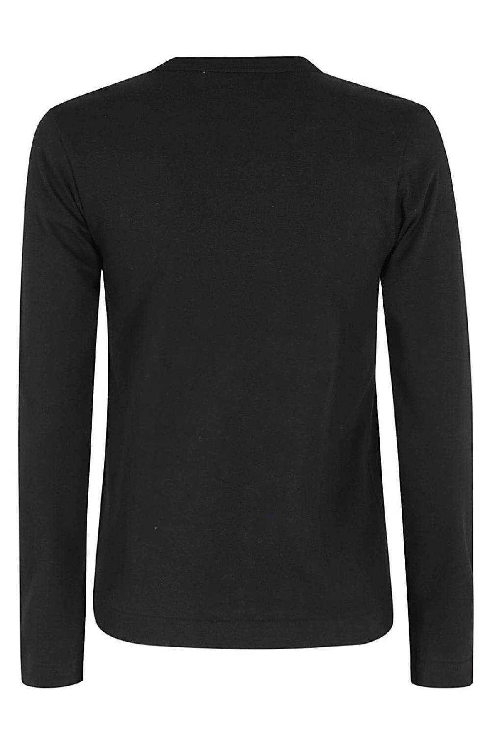 COMME DES GARCONS PLAY T-Shirt Manica Lunga Nera Negozi Online