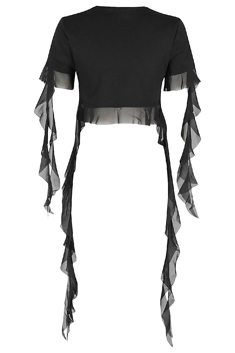 BLUMARINE Top Ruches Nero Sconto