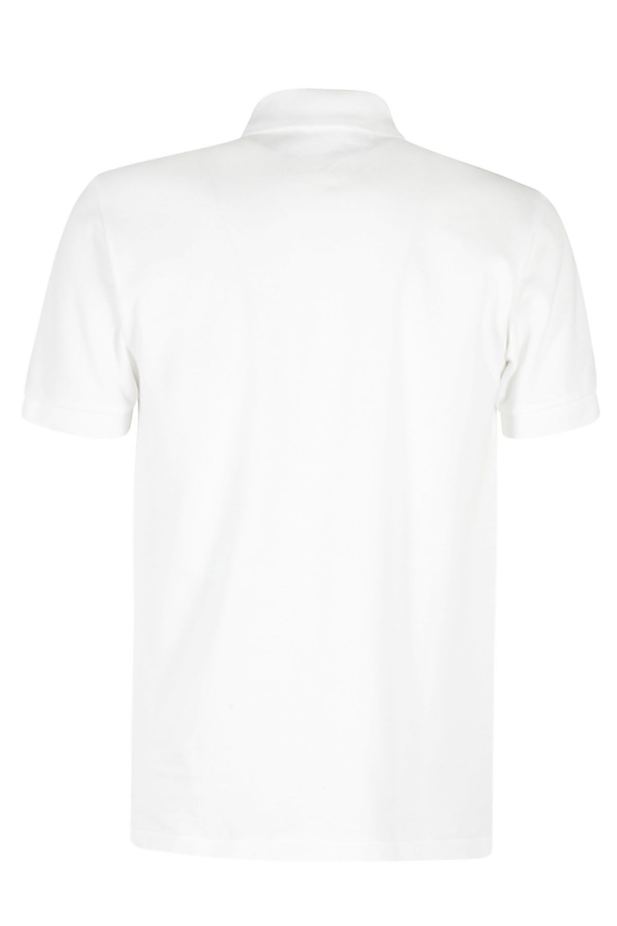 COMME DES GARCONS PLAY Polo Red Hearts Bianca Offerta speciale