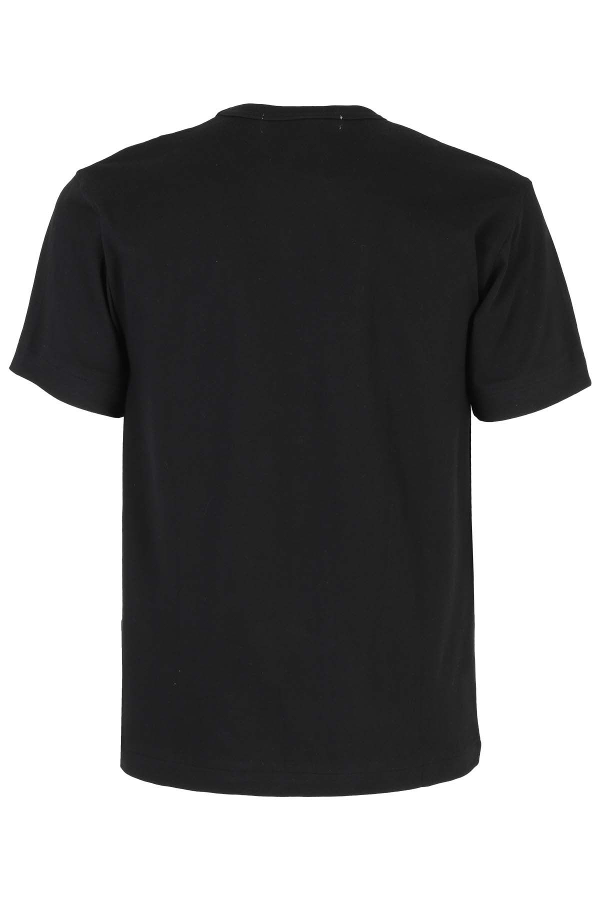 COMME DES GARCONS PLAY T-shirt Red Hearts Nera Offerta temporanea