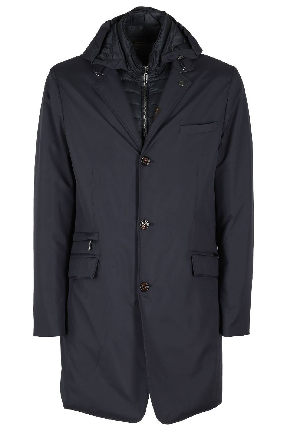 MOORER Cappotto Blu Navy Cappuccio Prezzo basso