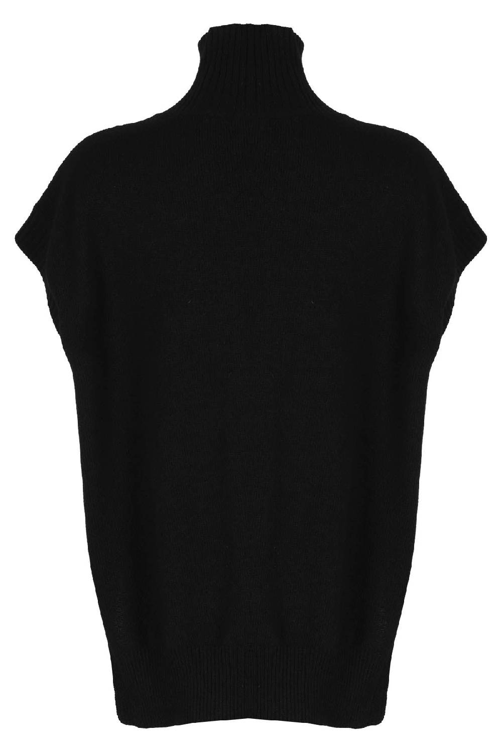 ROBERTO COLLINA Slipover Dolcevita Spacchi Nero Ritorno libero