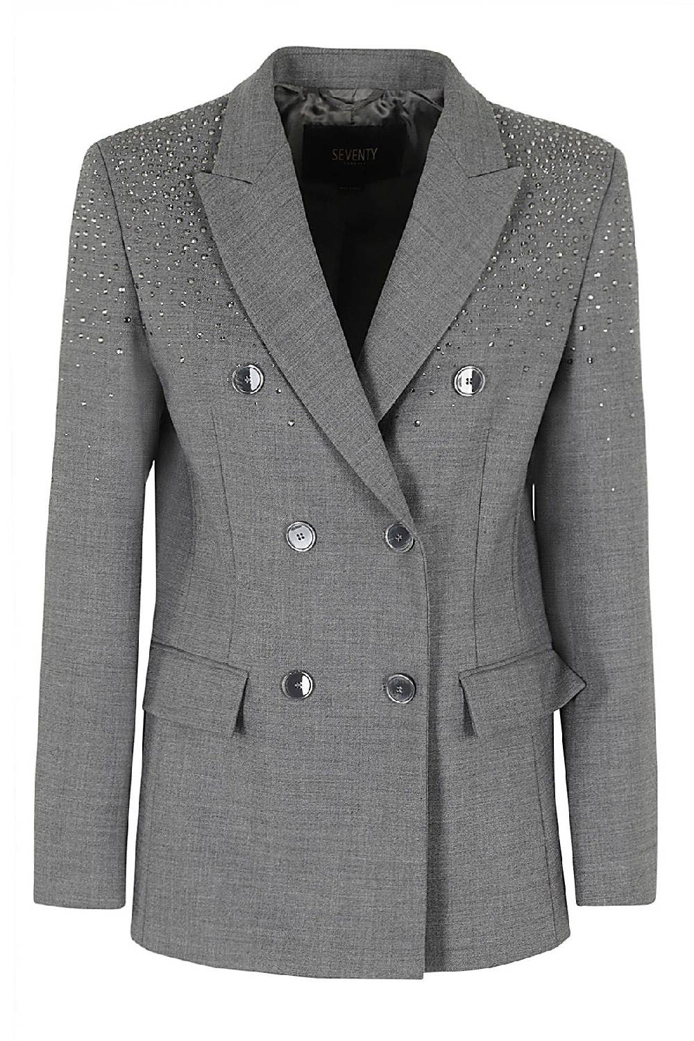 SEVENTY Giacca Diagonale Grigia Fino al 60% di sconto