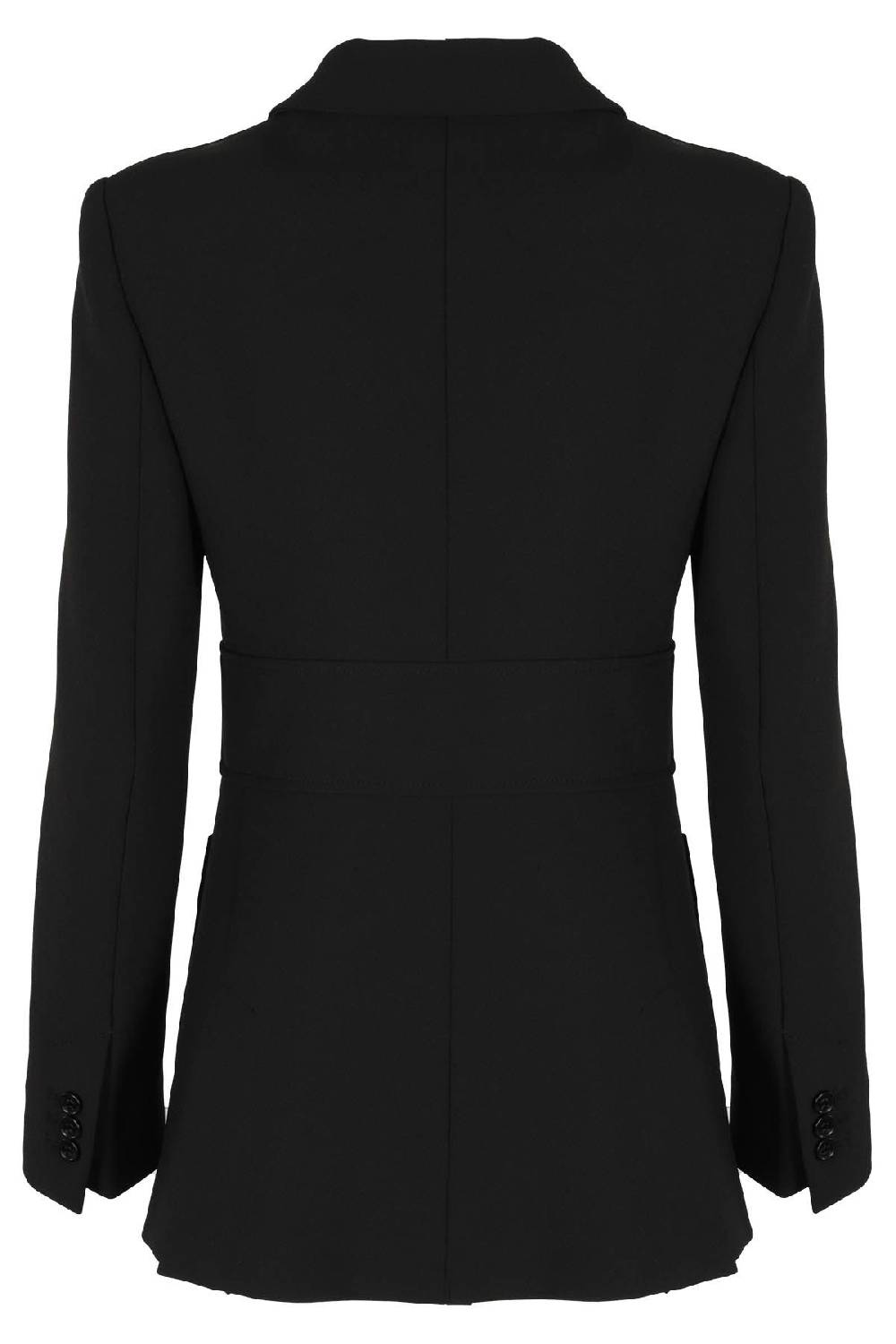 REDVALENTINO Giacca Monopetto Nera Cintura Oro Esporta salva