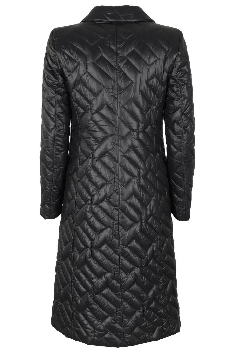 SEVENTY Cappotto Trapuntato Lungo Nero Nuova