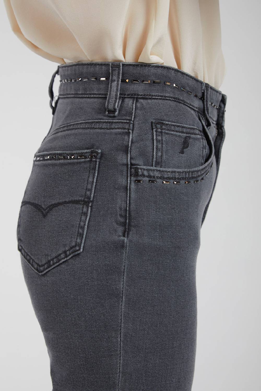 Piazza Sempione JENNIFER Pantalone 5 tasche bootcut in denim Novità
