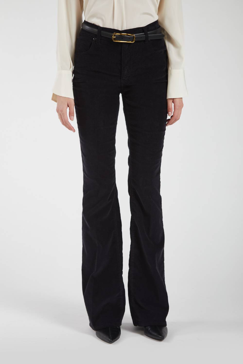 Piazza Sempione JENNIFER Pantalone bootcut con ricamo monogram Presa