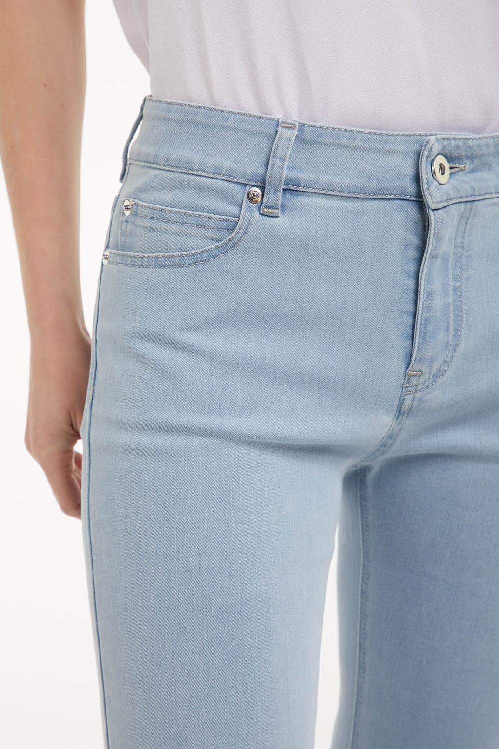 Piazza Sempione OLIVIA Pantalone in denim blu elasticizzato In Saldo