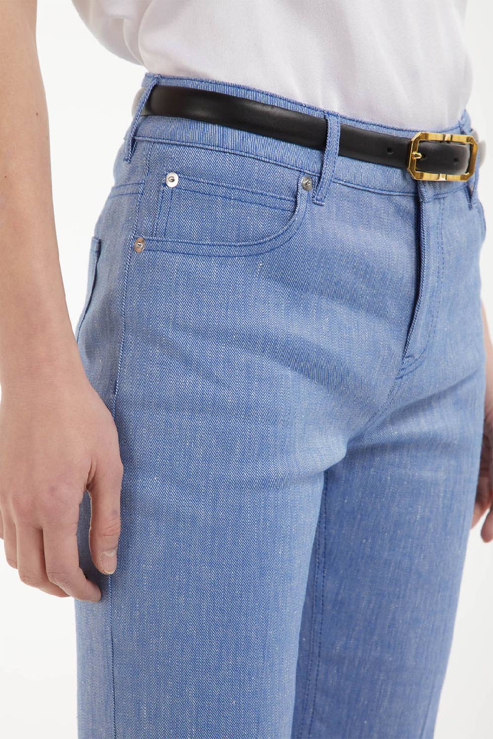Piazza Sempione OLIVIA Pantalone 5 tasche effetto denim Nuova