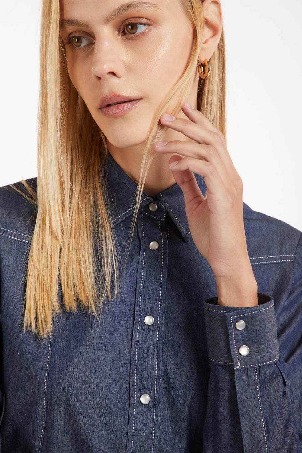 Piazza Sempione Camicia western in denim Offerta Giorno del Papà