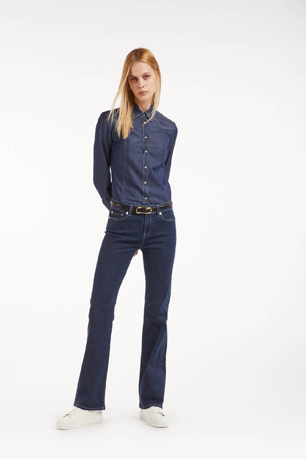 Piazza Sempione Camicia western in denim Offerta Giorno del Papà