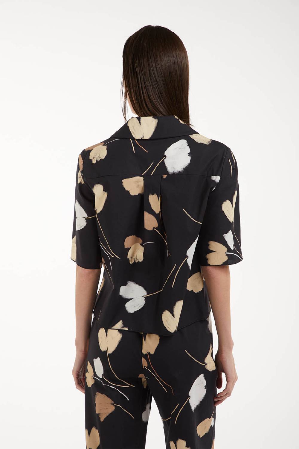 Piazza Sempione Camicia bowling con stampa a fiori In Linea