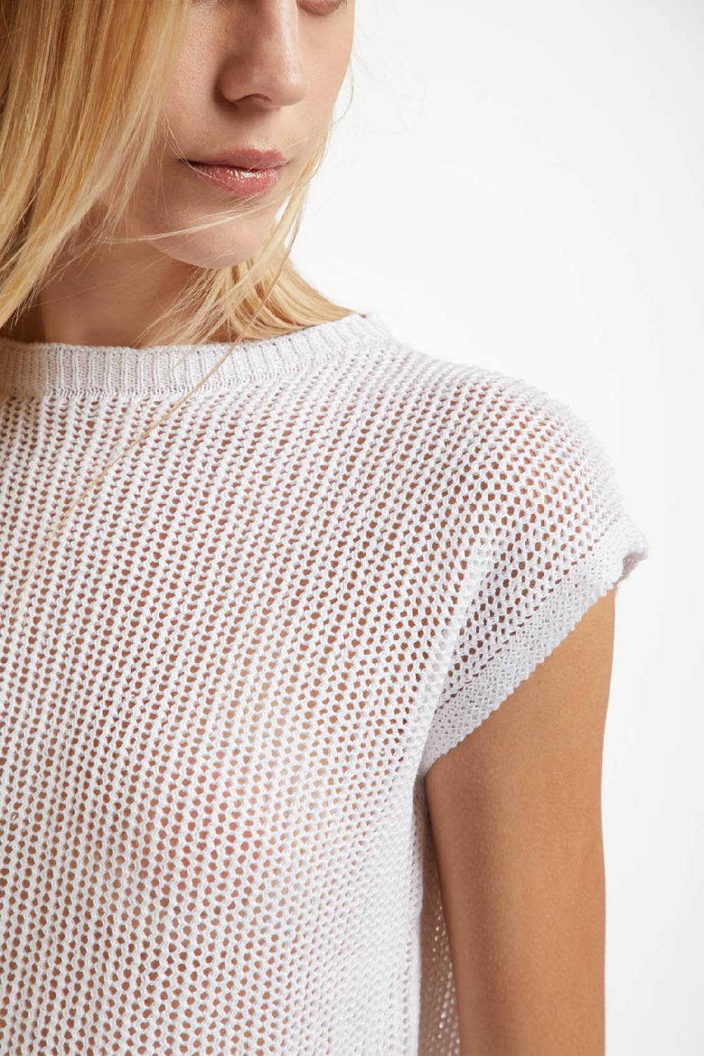 Piazza Sempione Maglia in cotone lino punto rete Saldi Di Fabbrica