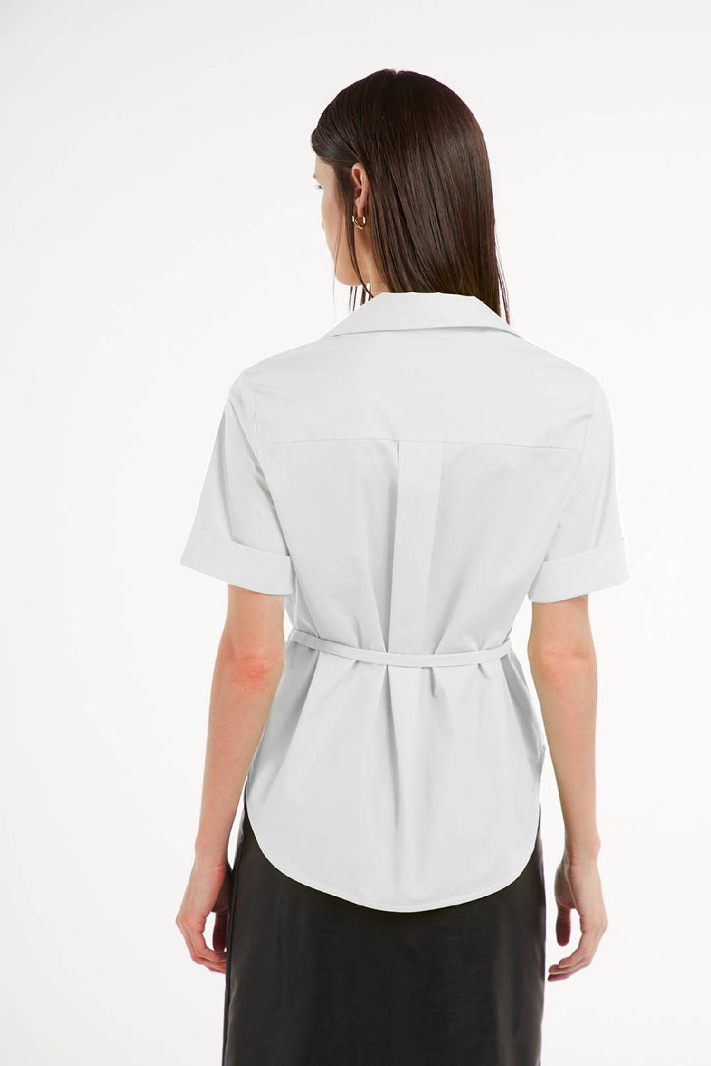 Piazza Sempione Camicia a maniche corte con cintura Convenienza