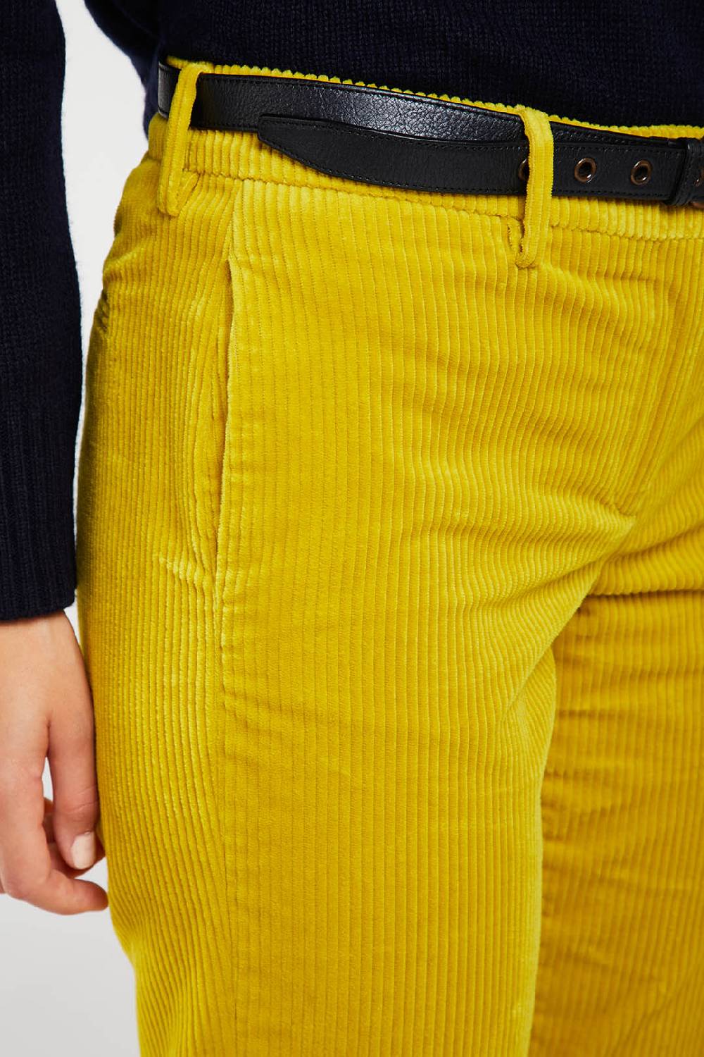 Piazza Sempione Pantalone a vita alta in velluto a coste Spedizione Gratuita