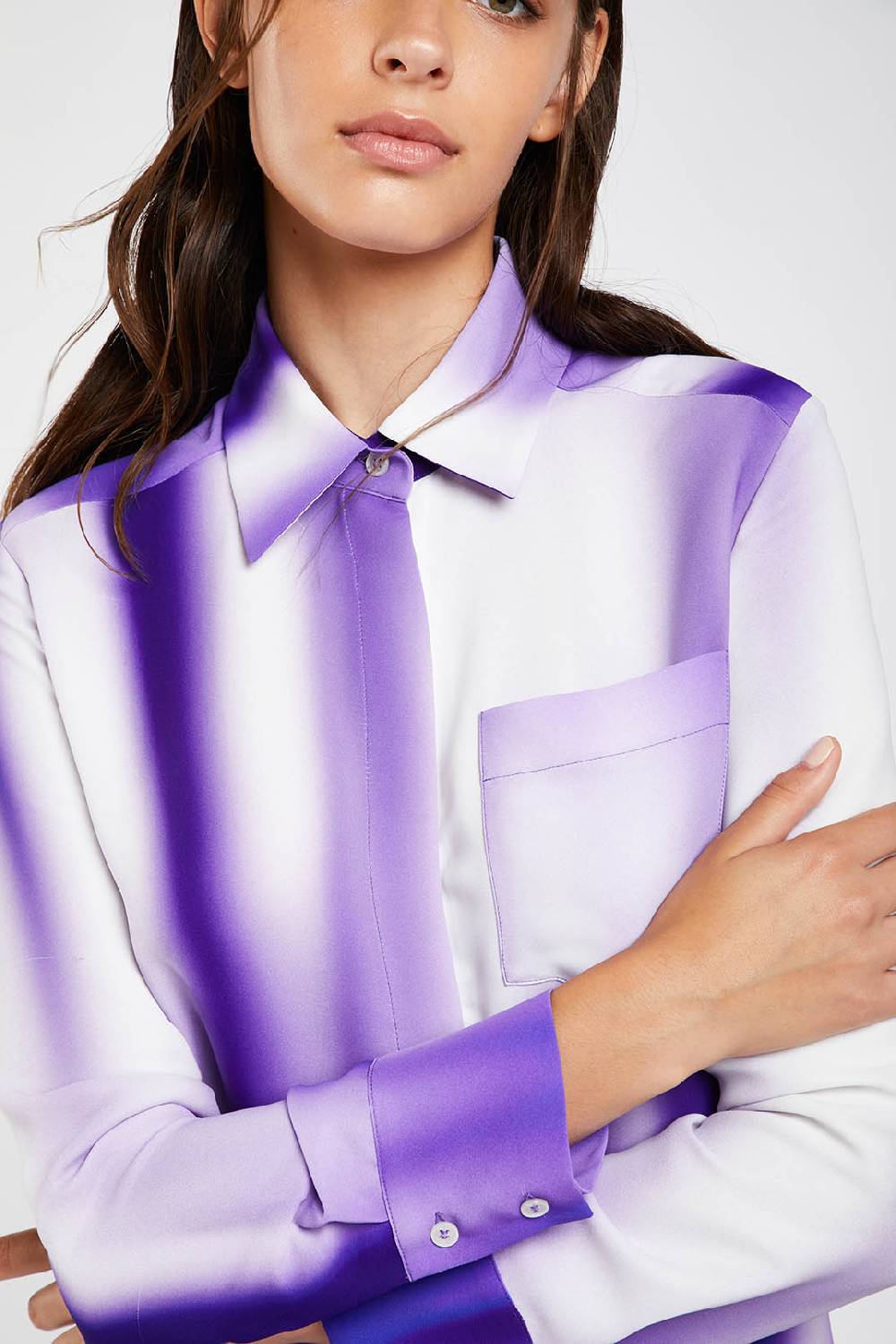 Piazza Sempione Camicia con stampa sfumata Enormi sconti