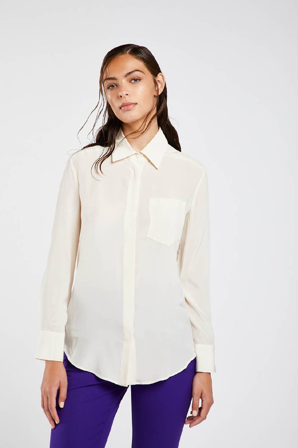 Piazza Sempione Camicia in crepe de chine di seta 50% di sconto con spedizione gratuita