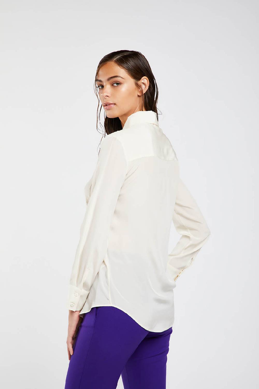 Piazza Sempione Camicia in crepe de chine di seta 50% di sconto con spedizione gratuita