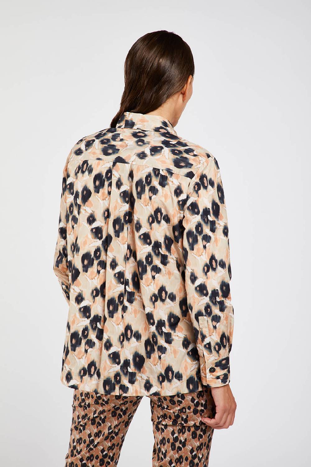 Piazza Sempione Giacca camicia in bio nylon stampato Esporta salva