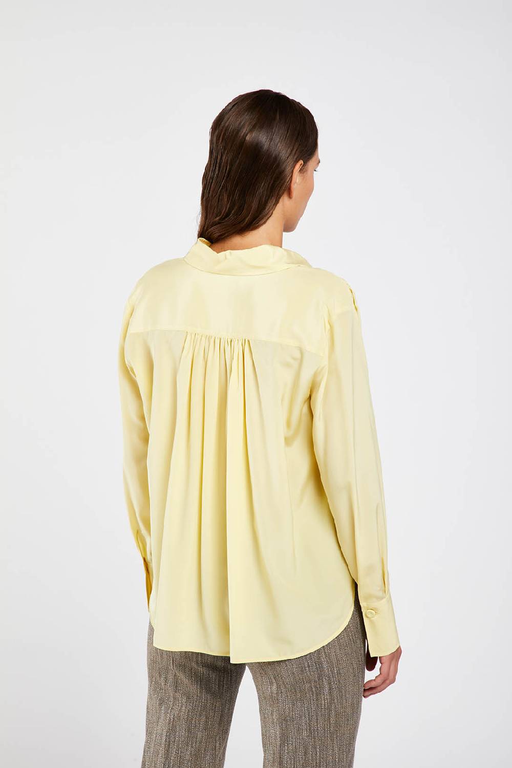 Piazza Sempione Camicia in crepe de chine di seta Black Friday Prezzi