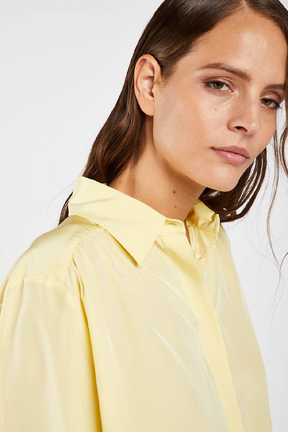 Piazza Sempione Camicia in crepe de chine di seta Black Friday Prezzi