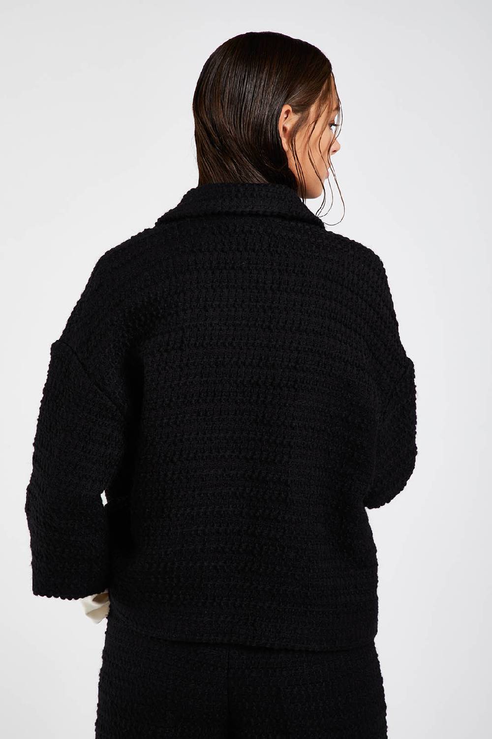 Piazza Sempione Giacca camicia in tweed tonale 50% di sconto per tempo limitato