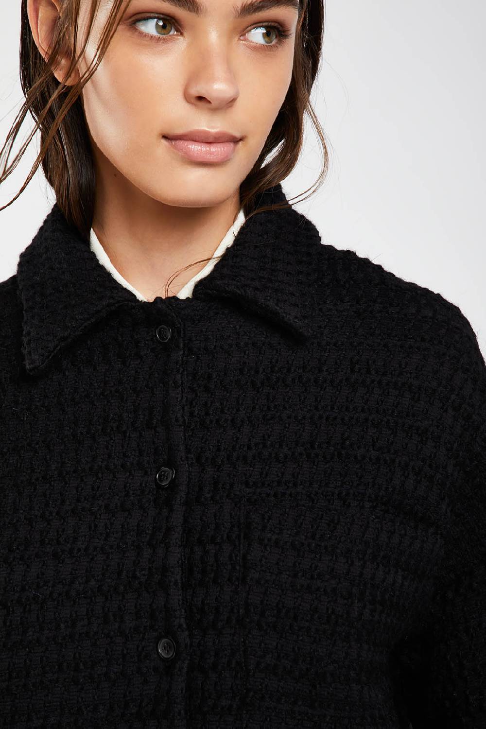 Piazza Sempione Giacca camicia in tweed tonale 50% di sconto per tempo limitato