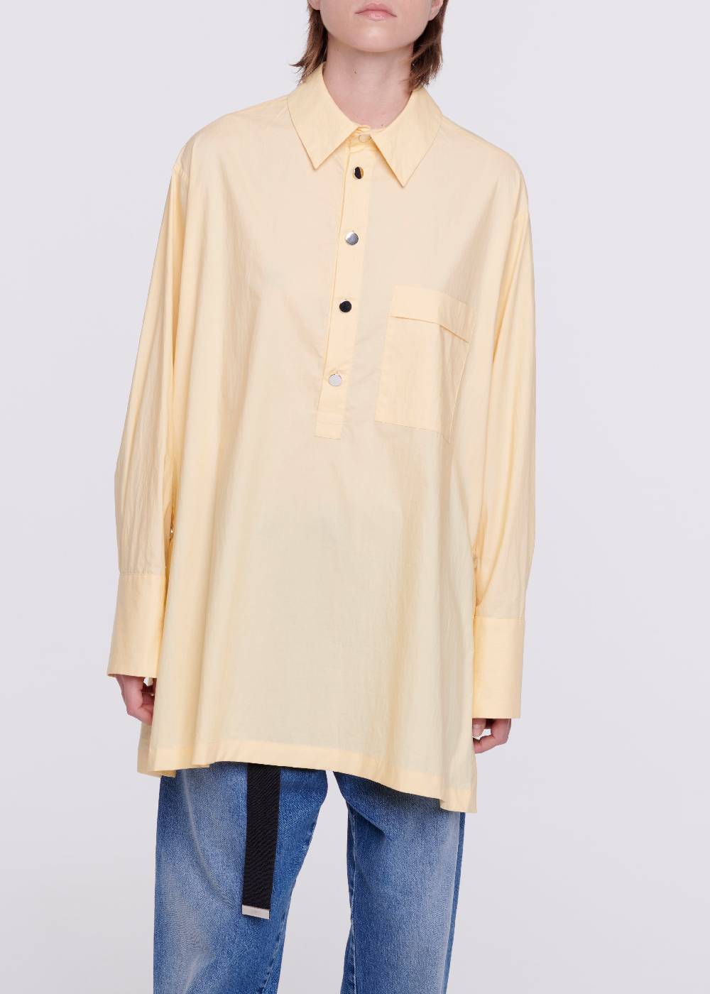 Plan C CAMICIA IN COTONE COLOR ZABAIONE Offerta speciale della fabbrica