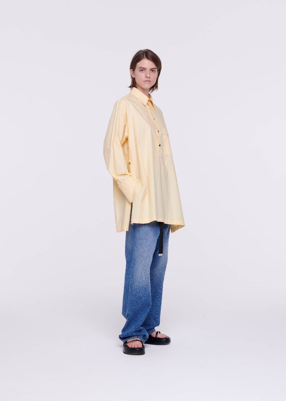 Plan C CAMICIA IN COTONE COLOR ZABAIONE Offerta speciale della fabbrica