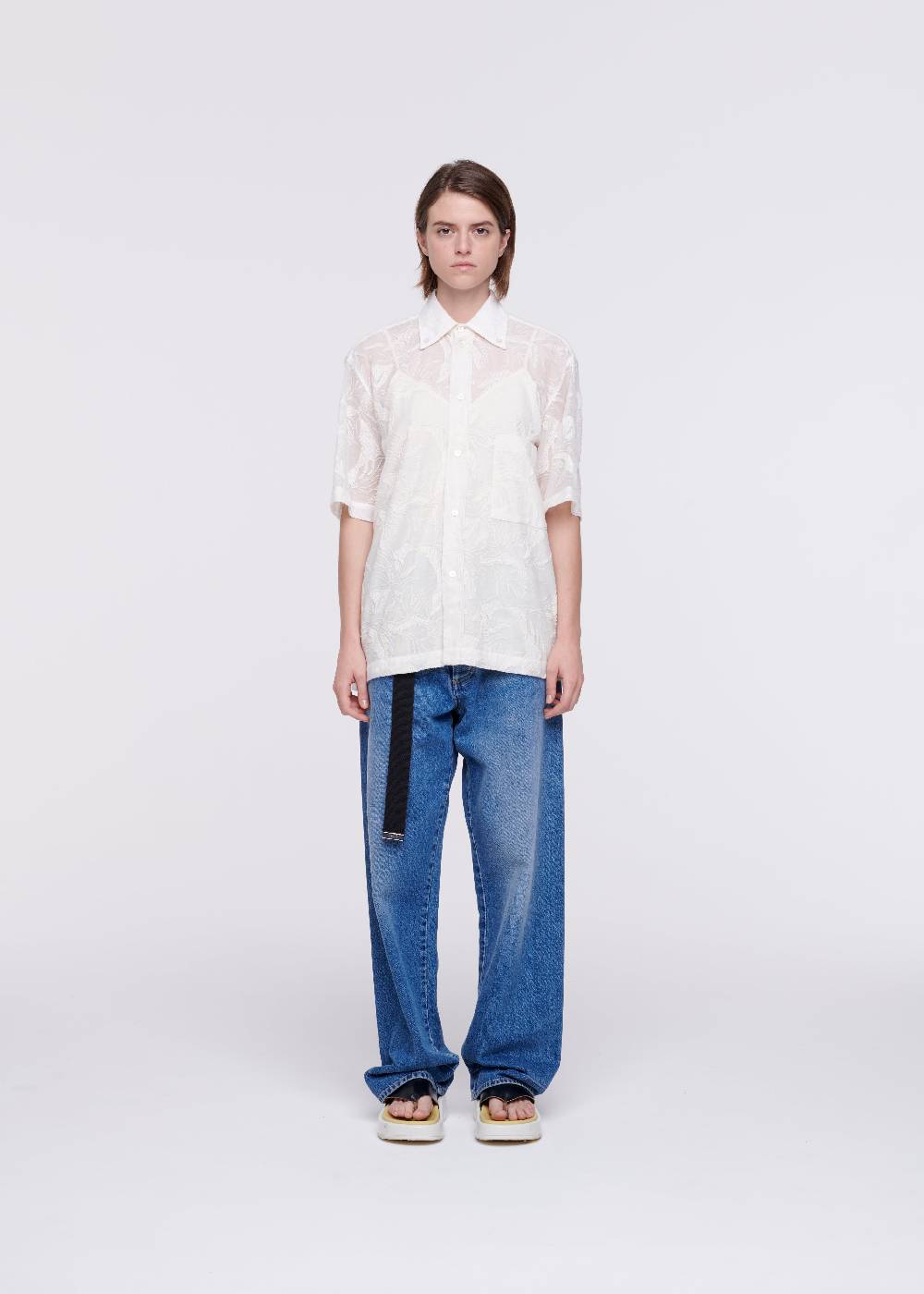 Plan C CAMICIA IN COTONE RICAMATA A FIORI Discount Store per i nuovi prodotti