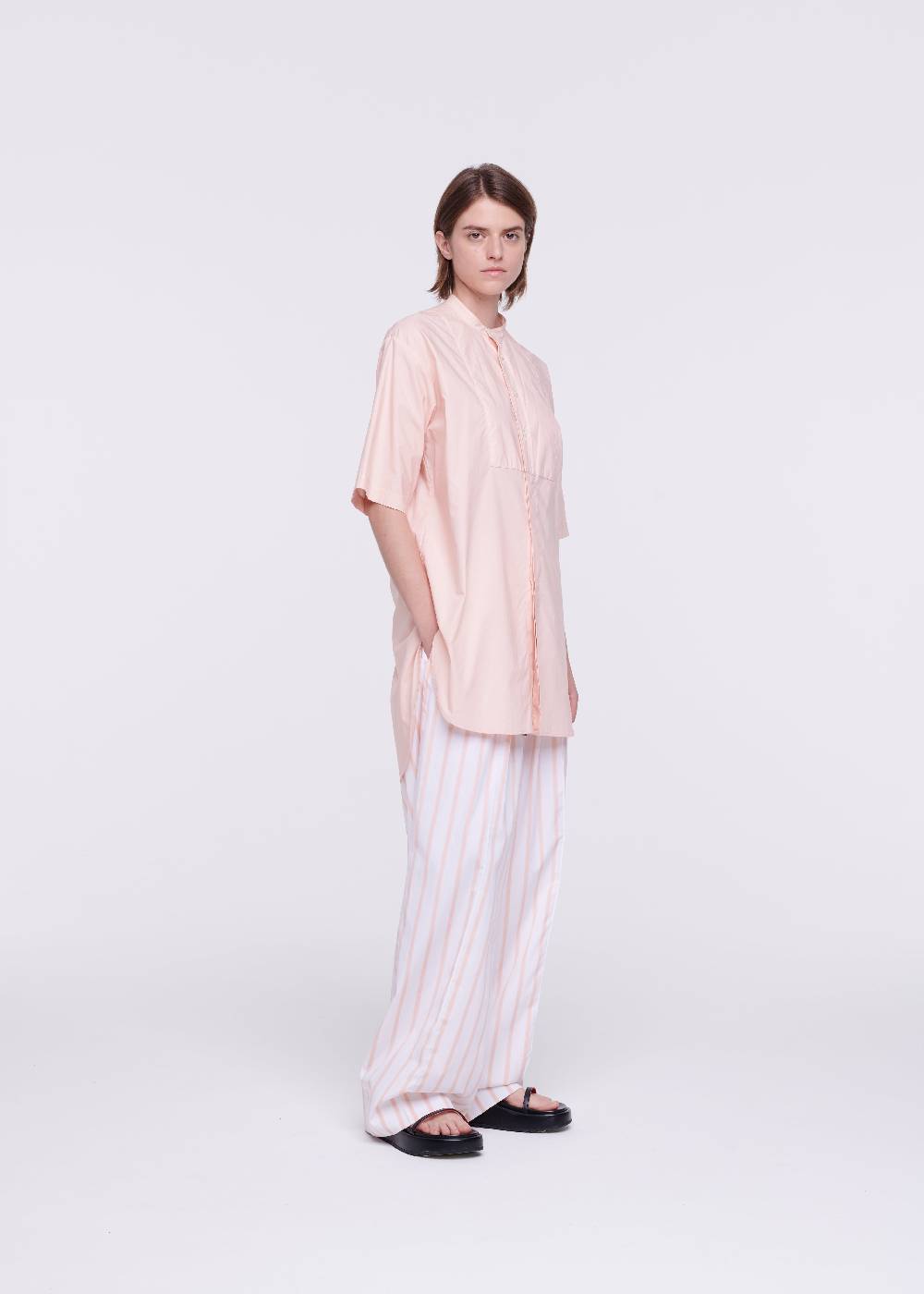 Plan C CAMICIA IN POPELINE IN COTONE ROSA Super sconto