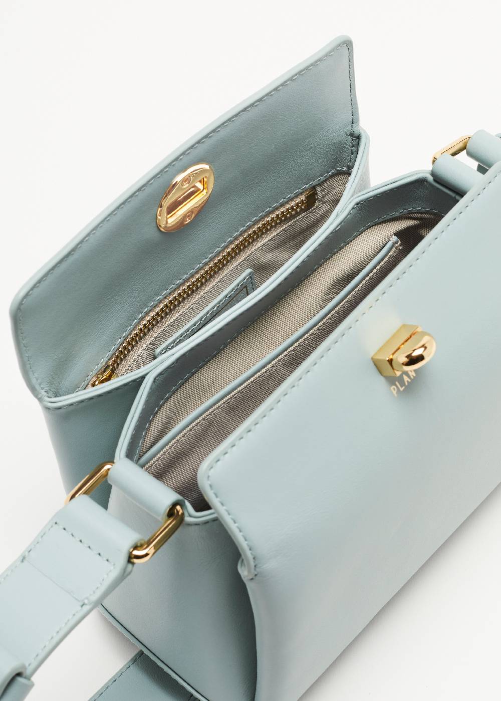Plan C BORSA MINI FOLDED CELESTE Negozi Online