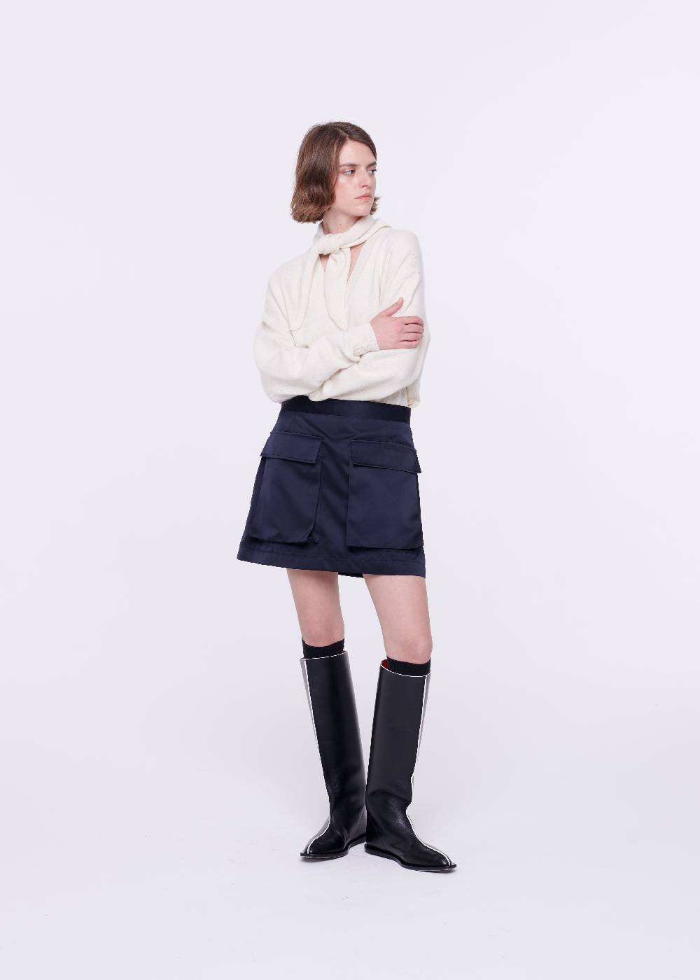 Plan C MINIGONNA BLU IN DUCHESSE Presa
