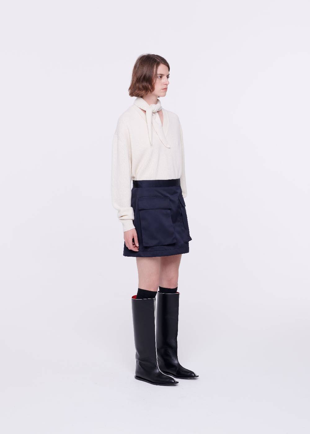 Plan C MINIGONNA BLU IN DUCHESSE Presa